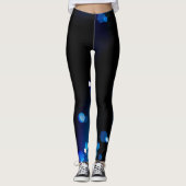 No Pain No Gain Blauwe en zwarte LEGGINGS (Voorkant)