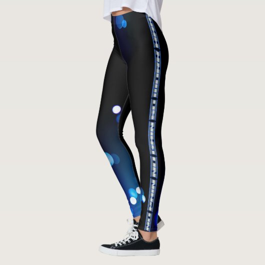 No Pain No Gain Blauwe en zwarte LEGGINGS (Links)