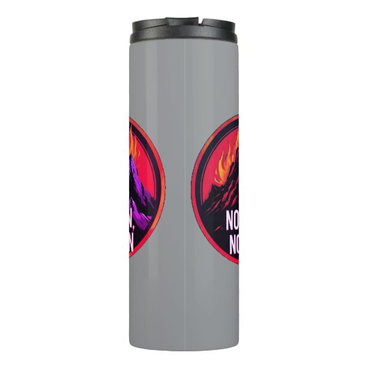 No Pain No Gain Fiery Mountain WorkThermal Tumbler Thermosbeker (Achterkant)