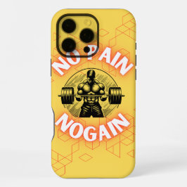 No Pain No Gain Gym Motivatie Bodybuilding Telefoo iPhone 16 Pro Max Hoesje