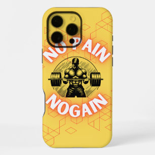 No Pain No Gain Gym Motivatie Bodybuilding Telefoo iPhone 16 Pro Max Hoesje