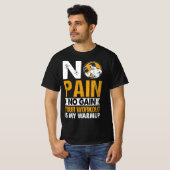 No Pain No Gain Gym Workout Quote Mannen T-shirt (Voorkant volledig)