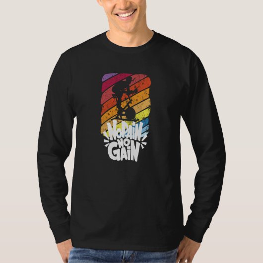 No Pain No Gain Indoor Cycling Class 1 T-shirt (Voorkant)