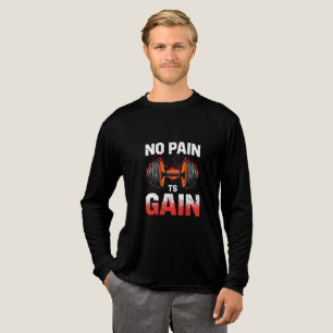 "No Pain No Gain Motivatie Gym T-shirt" Tri-Blend Shirt