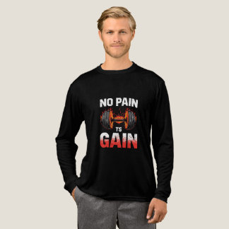 "No Pain No Gain Motivatie Gym T-shirt" Tri-Blend Shirt