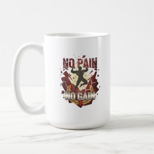"No Pain, No Gain: Strength and Motivation Design Koffiemok (Links)