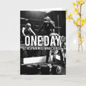 No PAIN No Gain - Women's Workout Motivatie Kaart (Gele Bloem)