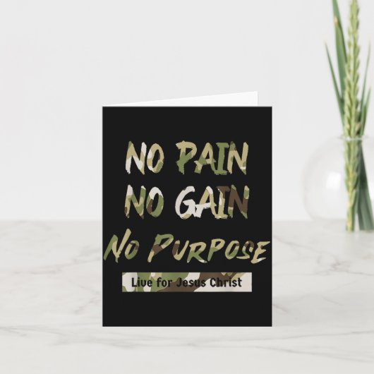 No Pain No Purse Live For Jesus Christian Redleg C Kaart (Voorkant)