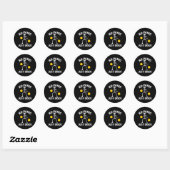 No Panic Just Disco Funny Skeleton Dancing Gothic Ronde Sticker (Vel)