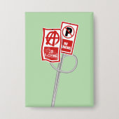 No parking anarchy sign button (Voorkant)