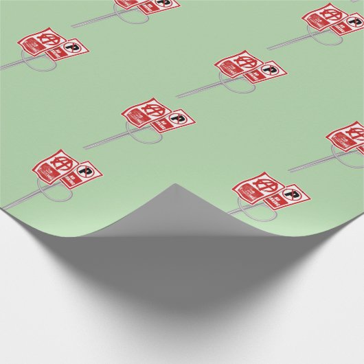 No parking anarchy sign cadeaupapier (Hoek)