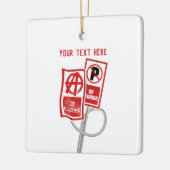 No parking anarchy sign keramisch ornament (Links)