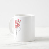 No parking anarchy sign koffiemok (Voorkant links)