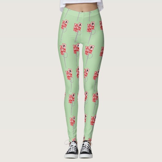 No parking anarchy sign leggings (Voorkant)