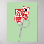 No parking anarchy sign poster (Voorkant)