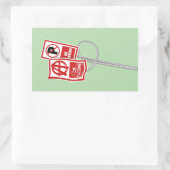 No parking anarchy sign rechthoekige sticker (Tas)