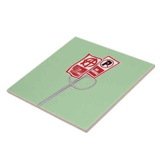 No parking anarchy sign tegeltje (Zijkant)