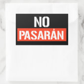 No Pasaran Rechthoekige Sticker (Tas)