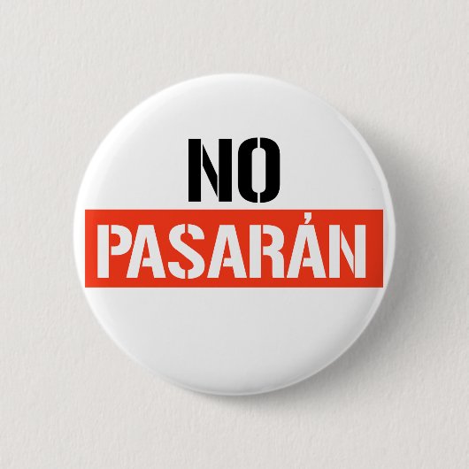 No Pasaran Ronde Button 5,7 Cm (Voorkant)