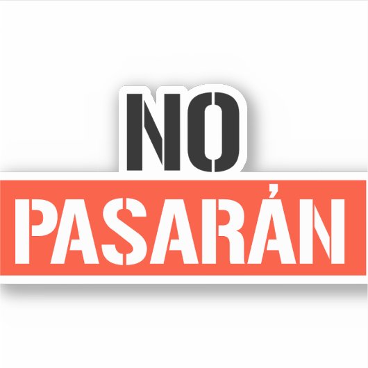 No Pasaran Sticker (Voorkant)