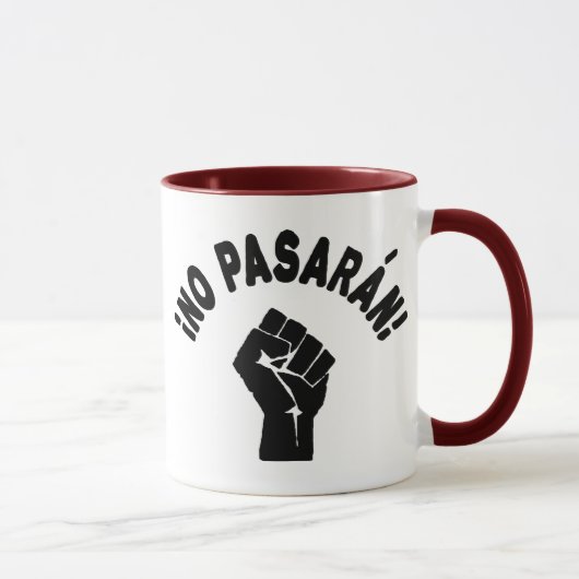 No Pasaran - Zij zullen niet passeren Mok (Rechts)