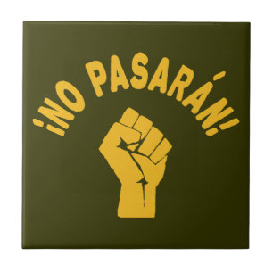 No Pasaran - Zij zullen niet passeren Tegeltje