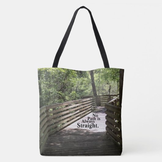 No Path is Always Straight Tote Bag (Achterkant)