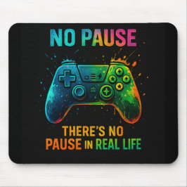 No Pause — Color Splash Gamer Controller Muismat