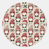 No Peeking Illustrated Gnome Christmas Stickers (Voorkant)