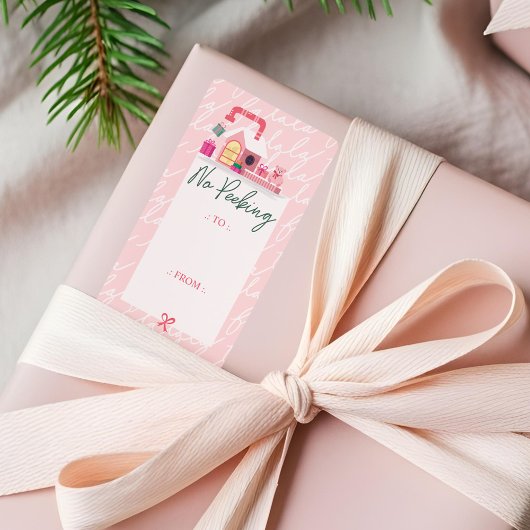 No Peeking Pink Christmas Elf Toy Workshop Fa La  Etiket