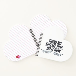 No Perfect Time – Motivatie typografie Quote de Notitieboek