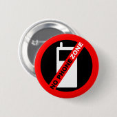 "No Phone Zone" Pin Ronde Button 5,7 Cm (Voorkant /achterkant)