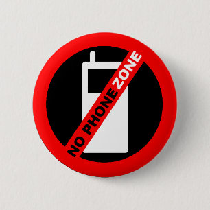 "No Phone Zone" Pin Ronde Button 5,7 Cm