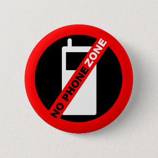 "No Phone Zone" Pin Ronde Button 5,7 Cm