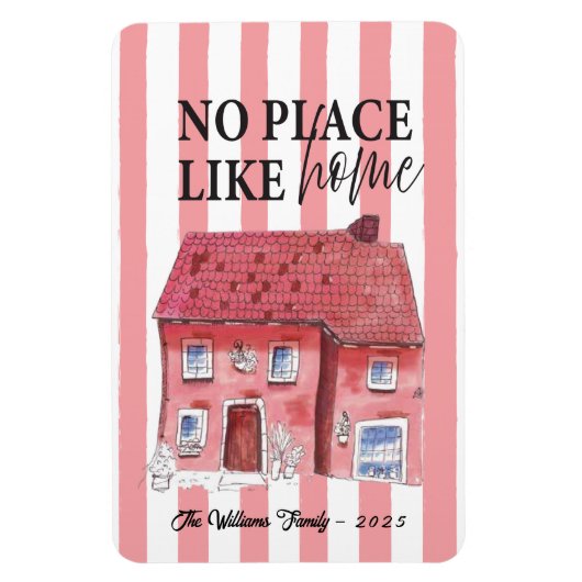No Place Like Home beroemd gemaakt door Wonky Hous Magneet (Verticaal)