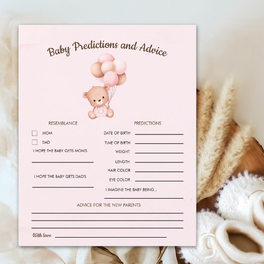 No podemos esperar mas Lindo oso Rosa Baby shower