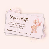 No podemos esperar mas Lindo oso Rosa Baby shower Informatiekaartje