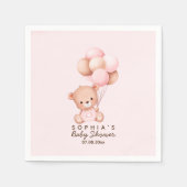 No podemos esperar mas Lindo oso Rosa Baby shower Servet (Voorkant)