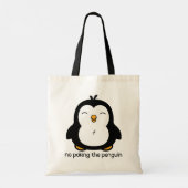 No Poking The Penguin Drawing Tote Bag (Achterkant)