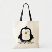 No Poking The Penguin Drawing Tote Bag (Voorkant)