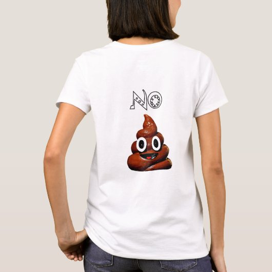 No Poo Emoji T-Shirt (Achterkant)