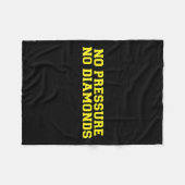 No Pressure No Diamonds Athlete Gym Motivation  Fleece Deken (Voorkant (Horizontaal))
