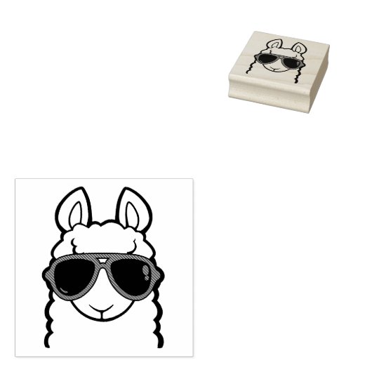 No-Prob-Lama Rubberstempel (Gestempeld)