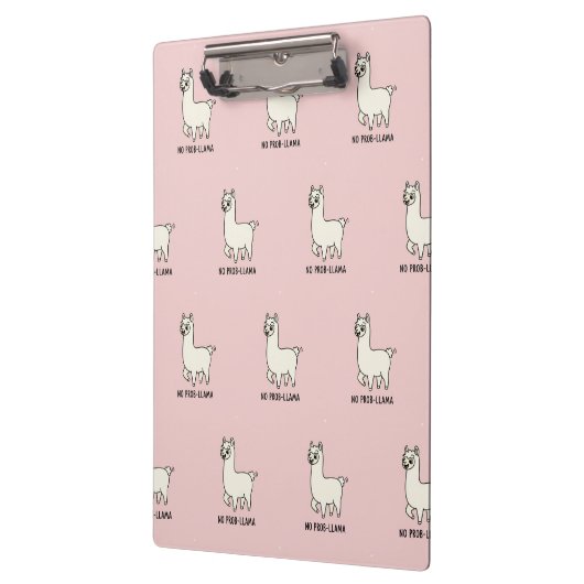 "No Prob-Llama" Cute Llama Doodle - Chill Vibe Klembord (Links)
