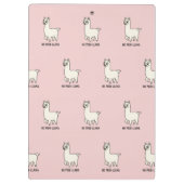 "No Prob-Llama" Cute Llama Doodle - Chill Vibe Klembord (Achterkant)