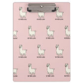 "No Prob-Llama" Cute Llama Doodle - Chill Vibe Klembord (Voorkant)