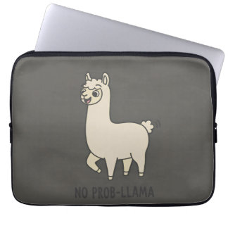 "No Prob-Llama" Cute Llama Doodle - Chill Vibe Laptop Sleeve