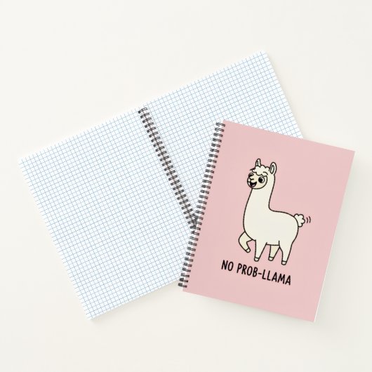 "No Prob-Llama" Cute Llama Doodle - Chill Vibe Notitieboek (Binnen)