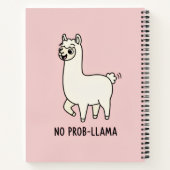 "No Prob-Llama" Cute Llama Doodle - Chill Vibe Notitieboek (Achterkant)