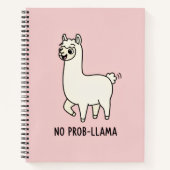 "No Prob-Llama" Cute Llama Doodle - Chill Vibe Notitieboek (Voorkant)